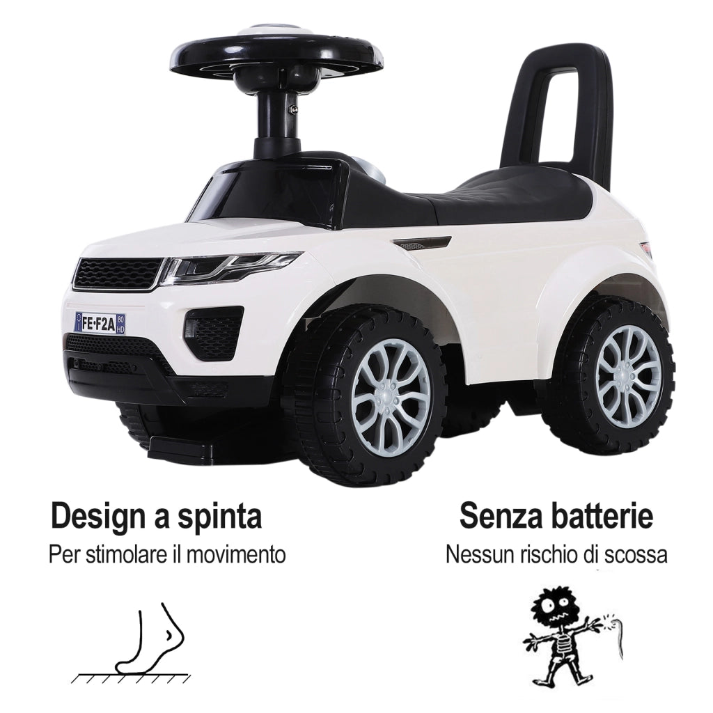 Macchina Cavalcabile per Bambini ¨C zephmum ¨C Bianco, con Contenitore