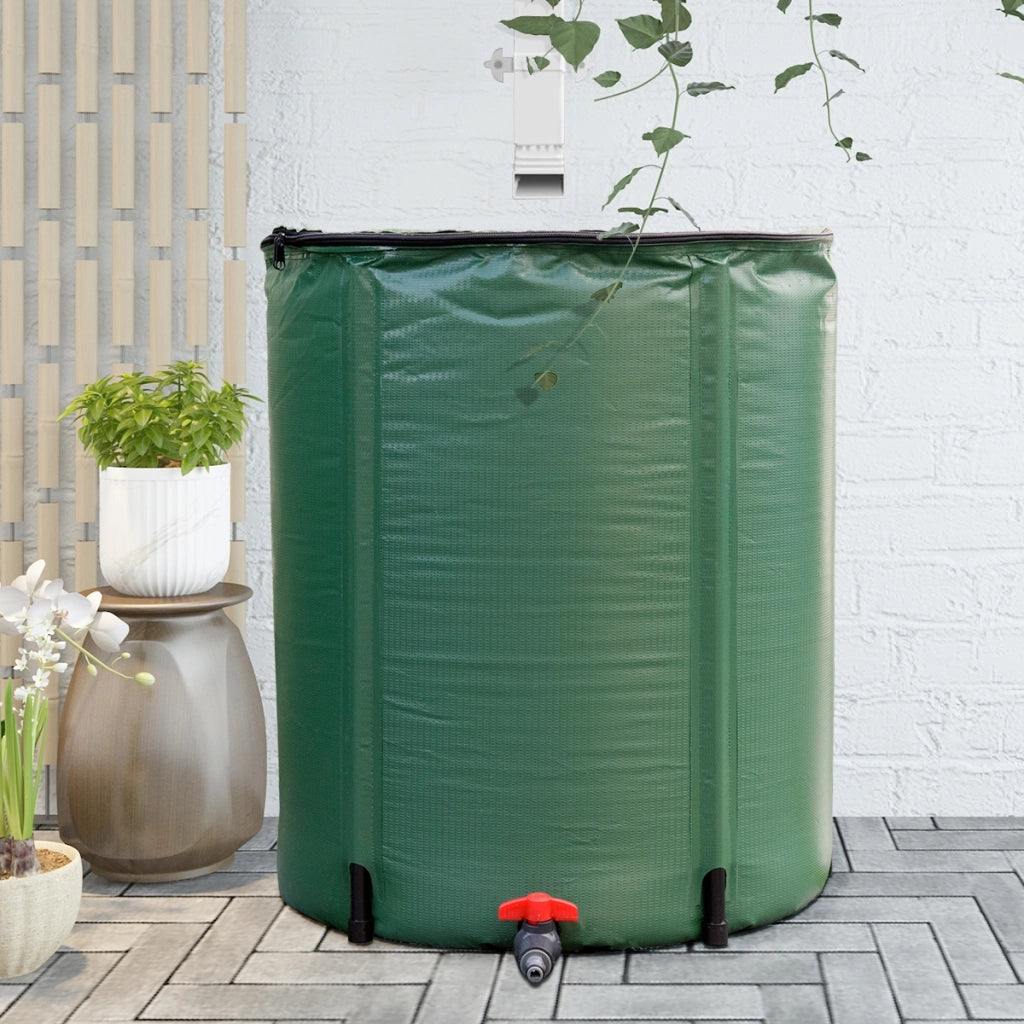 Cisterna pieghevole per acqua piovana 200L, Secchio in PVC resistente alle intemperie Verde