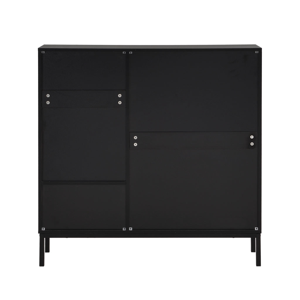 SCARPIERA con panca estraibile 100x25x100 cm MDF Nero e colore legno
