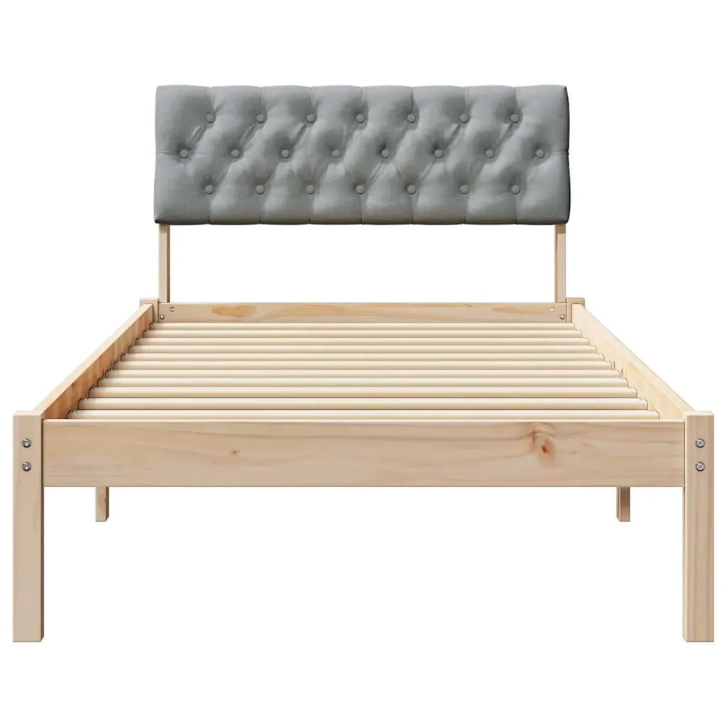 Letto singolo | Letto per adulti | Struttura del Letto Marrone e grigio chiaro 90 x 200 cm