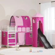 Struttura del letto loft per bambini Bianco e Rosa 90 x 190 cm 42020908