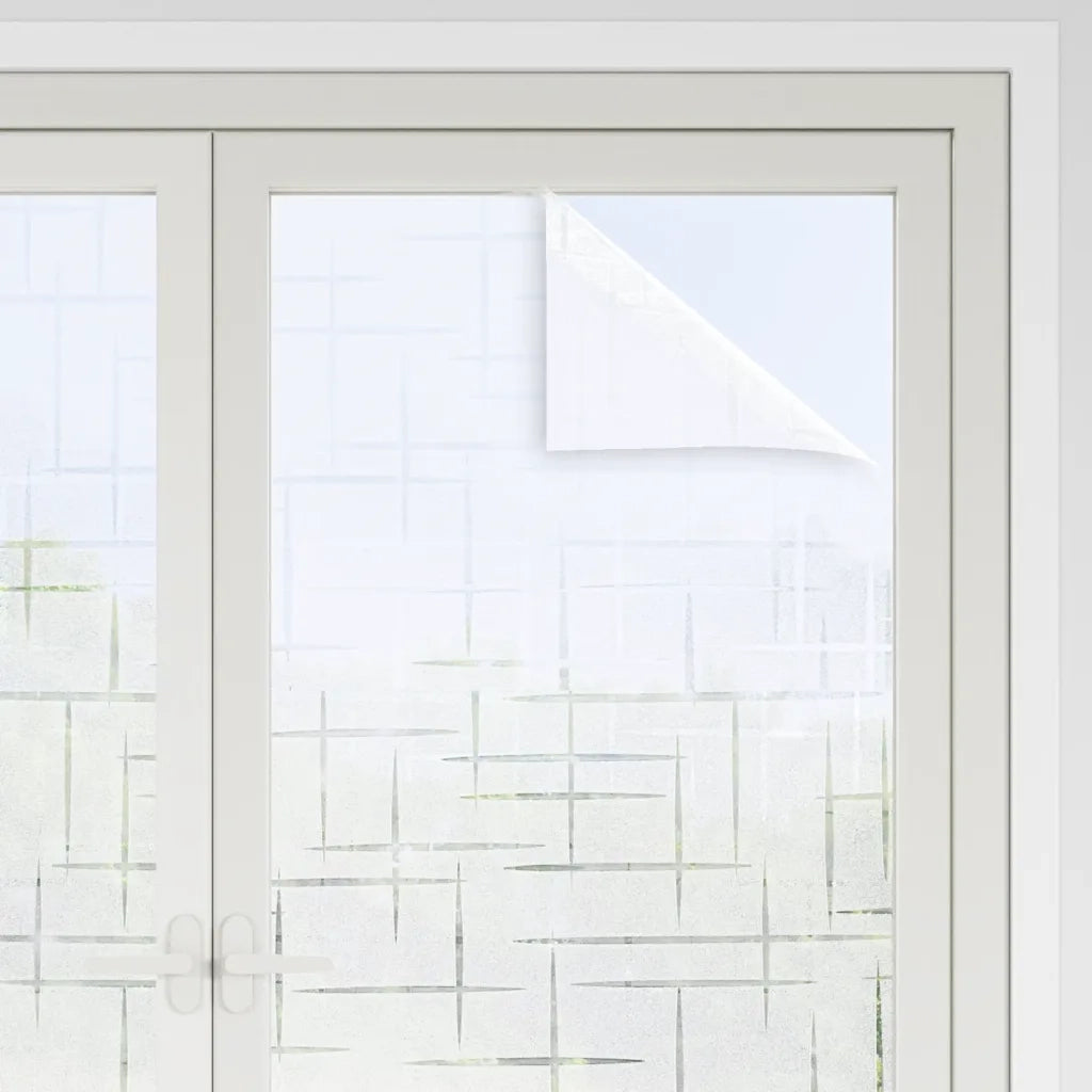 Pellicole per Finestre Smerigliate 4pz Motivo Stella in PVC 3208966