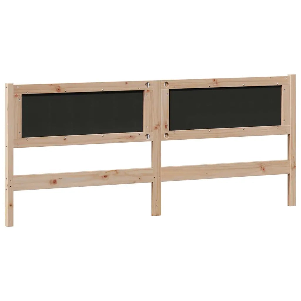 Testiera-Testata-Testiera Decorativa Marrone e grigio chiaro 200 cm Legno di pino massello