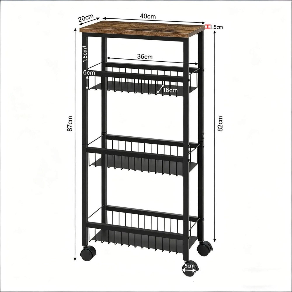 Carrello da cucina con ruote ¨C Minimal ¨C Portatile