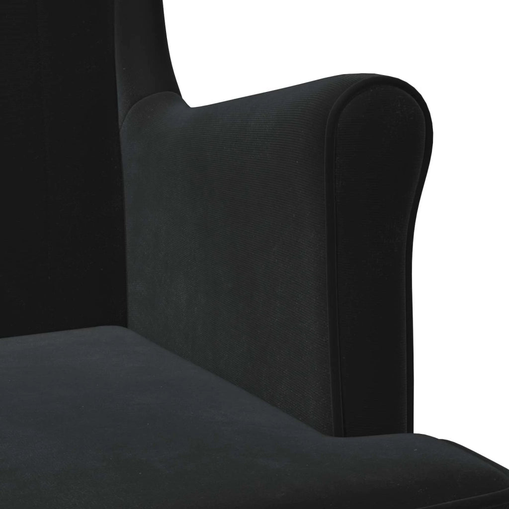 Poltrona | Sedia Relax Nero Velluto