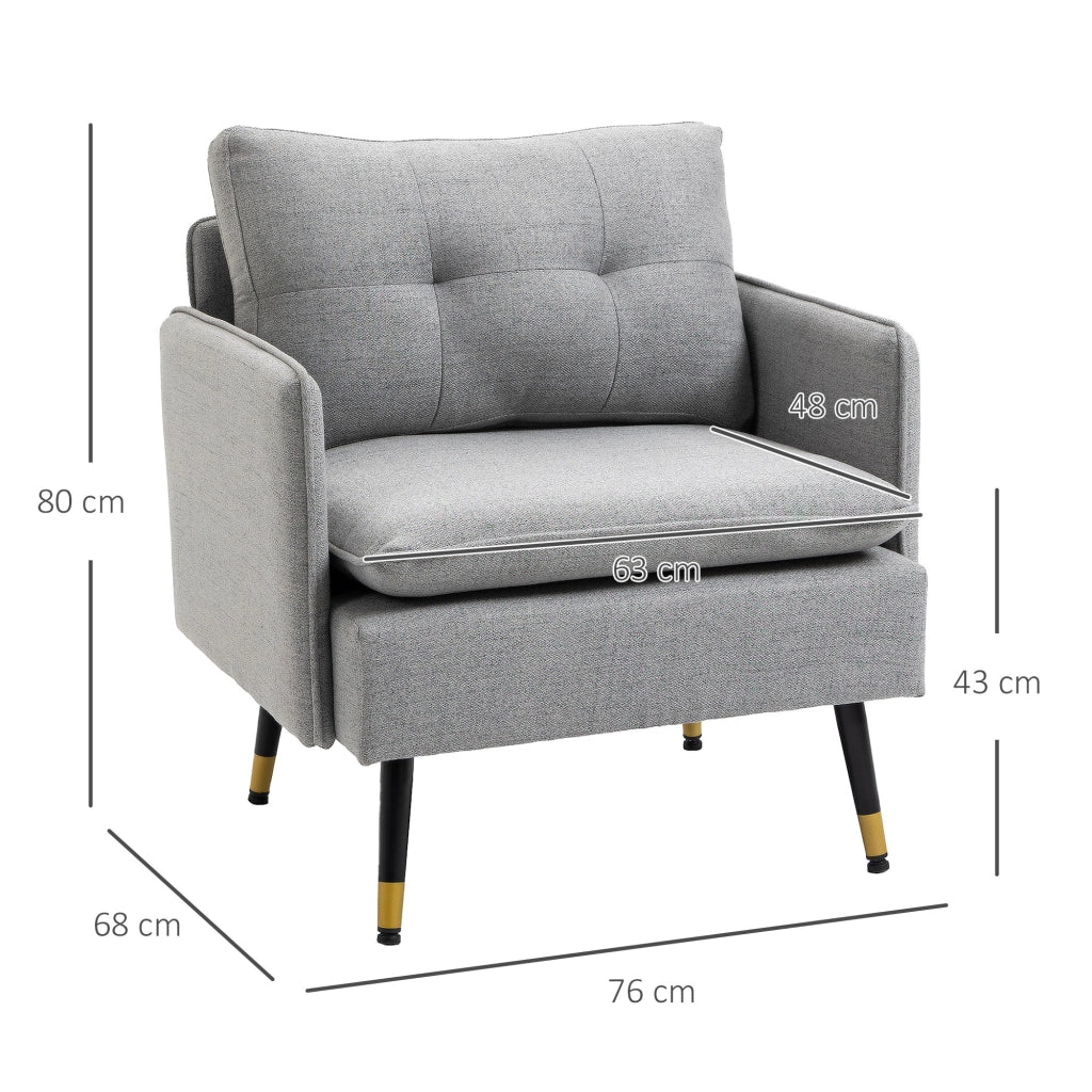 Poltrona ¨C Zephmum ¨C Grigio 76x68x80 cm