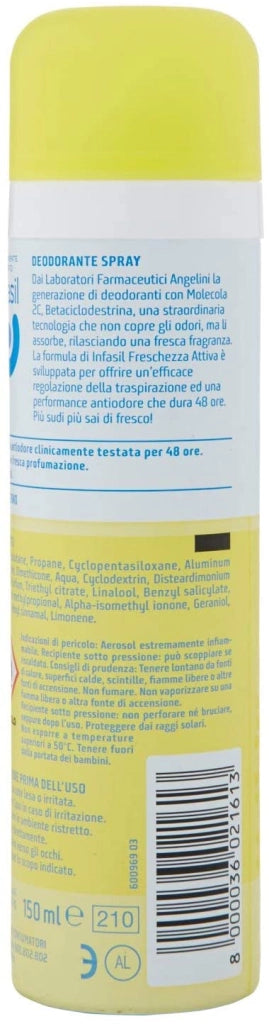 INFASIL DEODORANTE SPRAY FRESCHEZZA ATTIVA  48H DA 150 ML