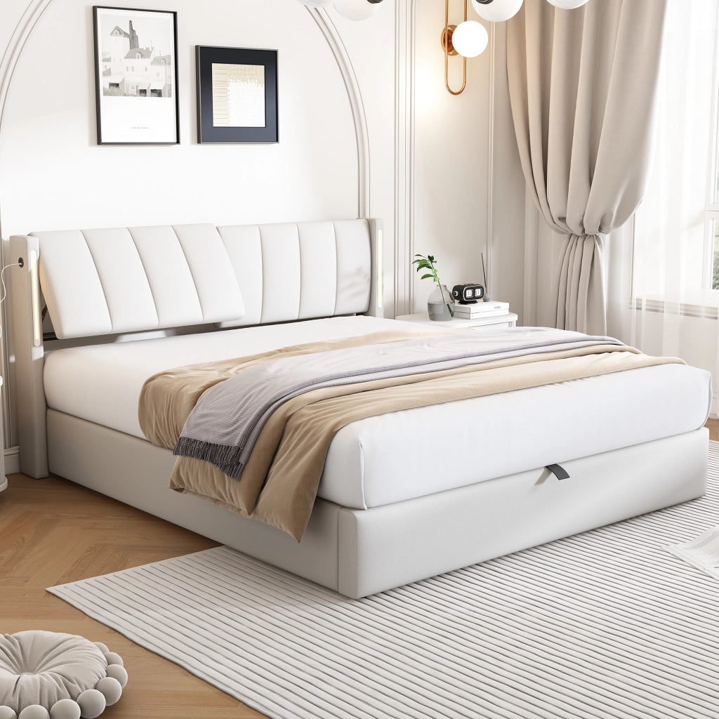 letto imbottito pu bianco 180 x 200 cm
