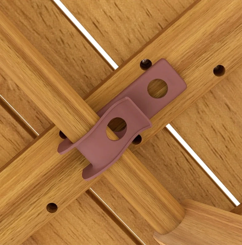 Set mobili da giardino in legno di acacia con tavolo pieghevole Ø 60 cm e 2 sedie