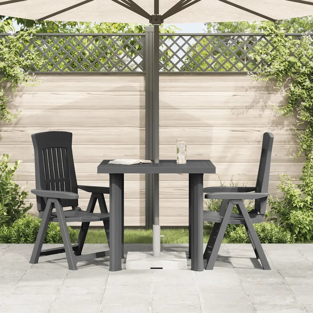 Tavolo da Giardino | Tavolino da esterno Antracite 80x75x72 cm in Plastica