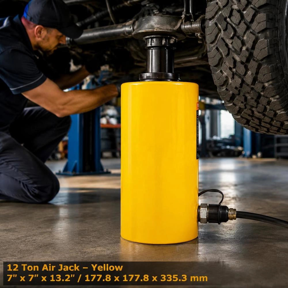 Hydraulic Cylinder Jack, 30T Capacity, 100 Mm Stroke, Single-acting, Portable, Yellow; Hydraulic Trolley Jack, Hollow Piston Jack, 6.9 Kg Hydraulic Bottle For Riggers And Manufacturers