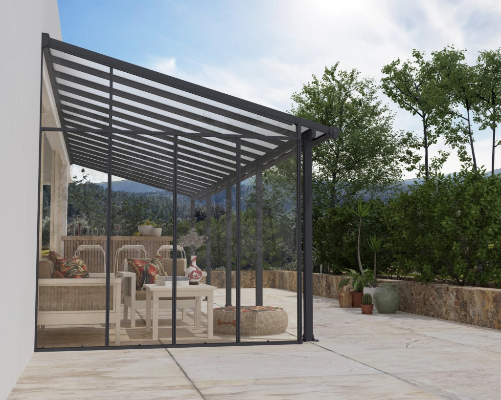 Parete laterale 3m Pergola Grigio