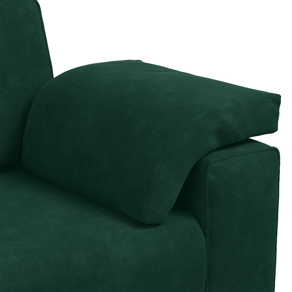 Divano a 3 Posti-Sofa 3 Posti Verde Scuro 178 cm in Velluto
