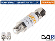 SCARICATORE SOVRATENSIONE SURGE PROTECTOR CAVO TV SAT SATELLITARE 5-2400 MHz