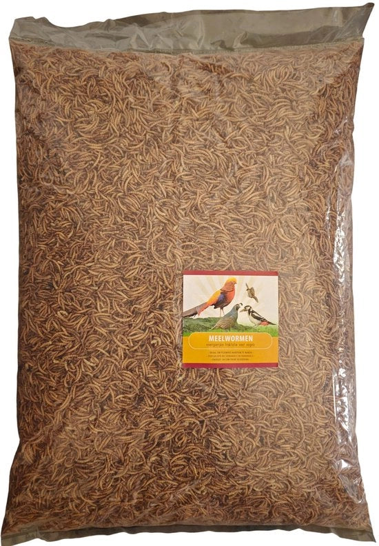 Alimenti per uccelli da giardino - Vermi secchi - 5 kg - Alimenti proteici - Uccelli da giardino - Uccelli da compagnia - Rettili - Vermi da cibo
