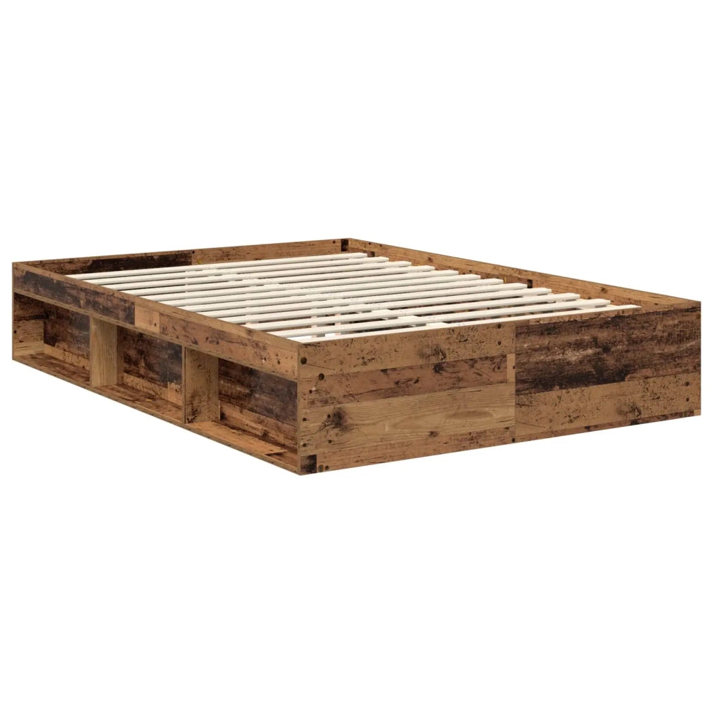 Struttura del letto-Giroletto Legno vecchio 135 x 190 cm Pino massello 707558