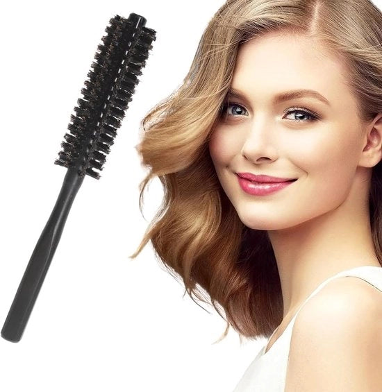 Foglio a forma rotonda - pettinatrice a spirale per capelli - 1 pezzo - nero - capelli di maiale selvatico
