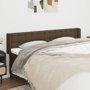 Testiera ad Orecchio-Testata con Orecchie Marrone Scuro 183x16x78/88 cm in Tessuto 664956