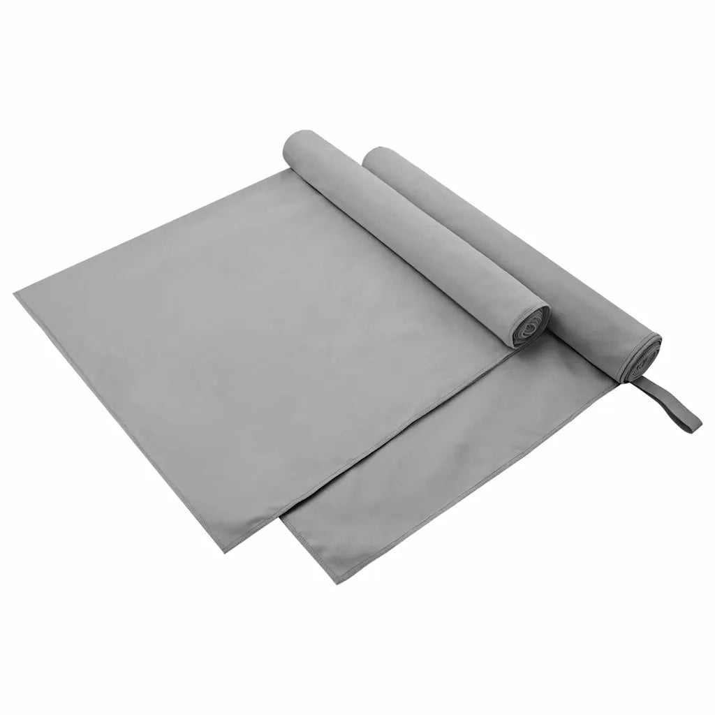 Asciugamani Sportivi 2 pcs Grigio scuro 90 x 180 cm 42011465