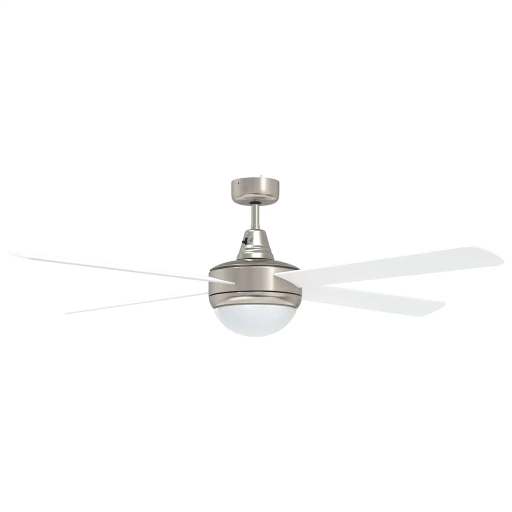 Ventilatore da soffitto con luce e telecomando Ø 130 cm Bianco 42035647