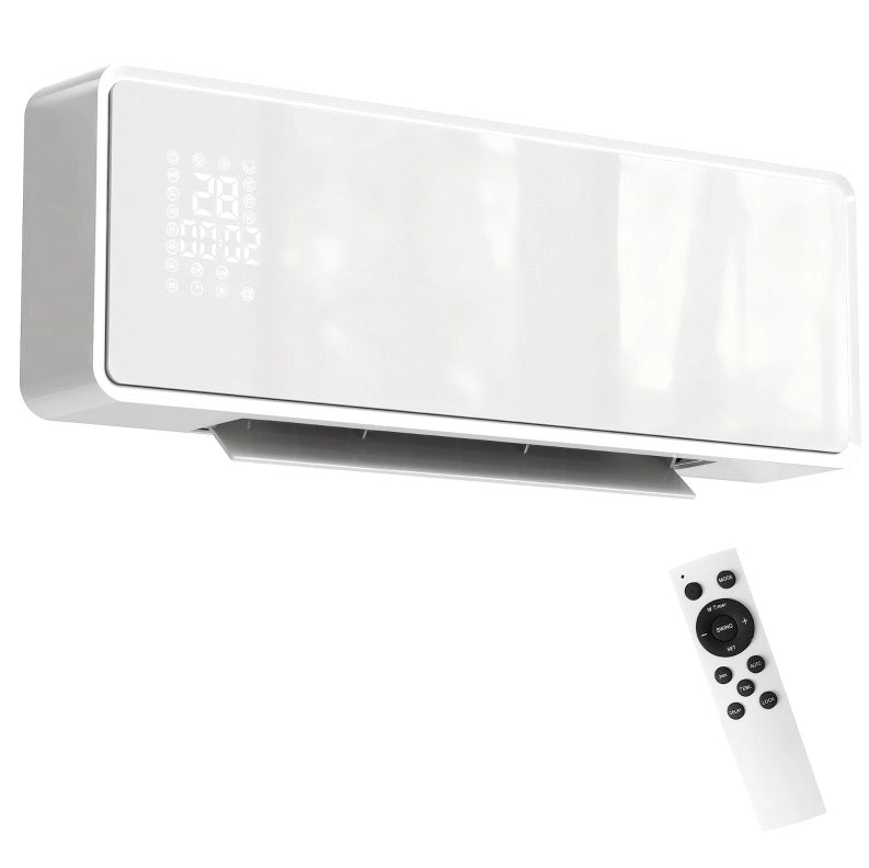 Termoventilatore da parete 2000 W 54x18,7x12,3 cm ABS bianco con timer