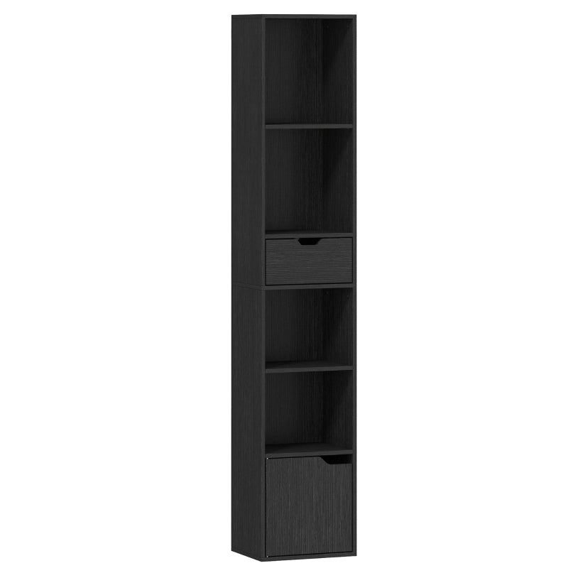 Libreria con ripiano regolabile in legno nero