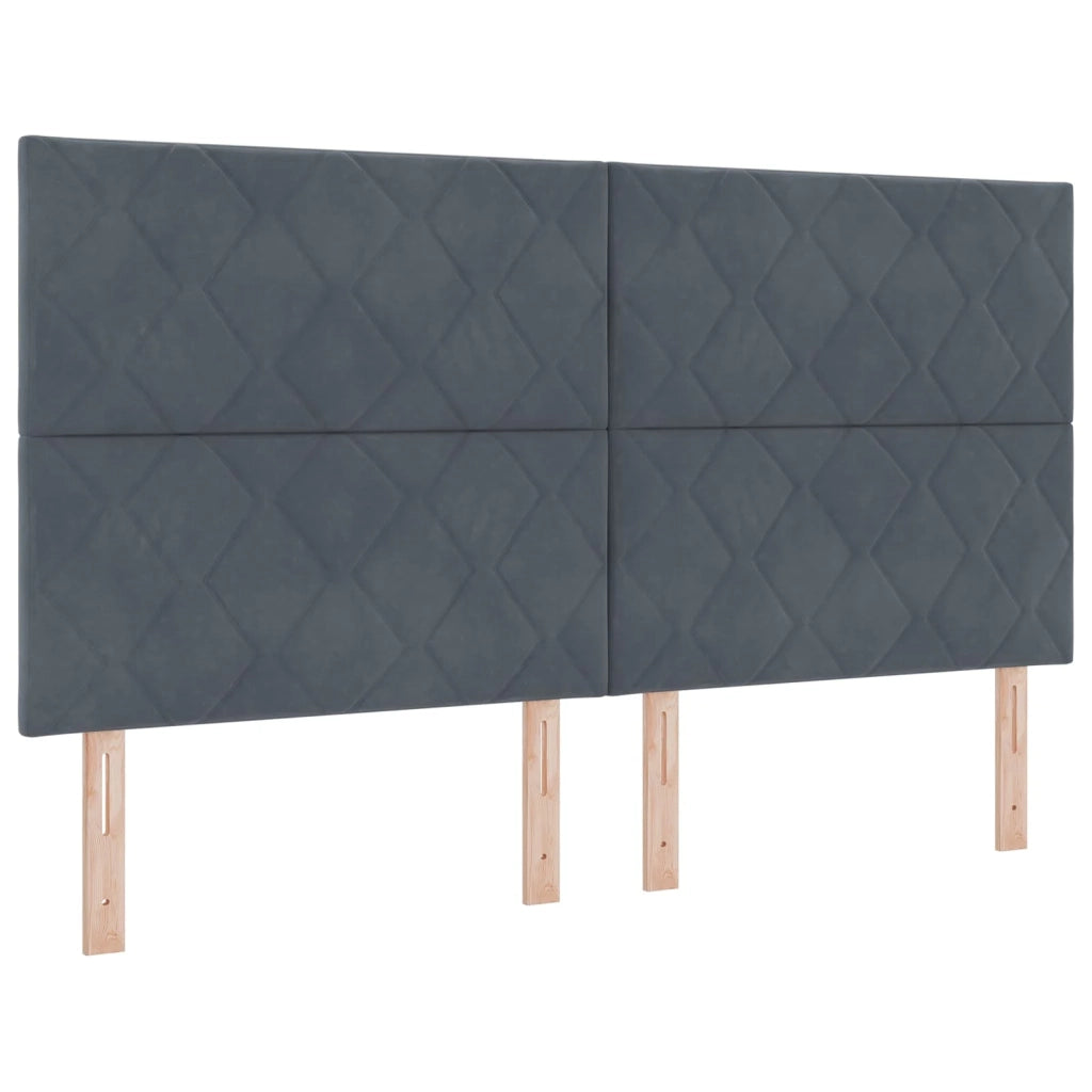 Letto ottomano con materasso Grigio Scuro 180 x 200 cm Velluto 3457810
