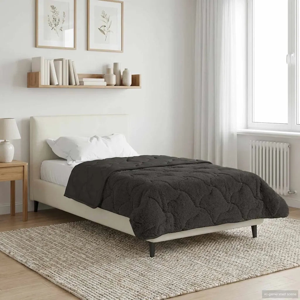 Piumino Letto Estivo 135 x 200 cm Estate Antracite Traspirante 42026157