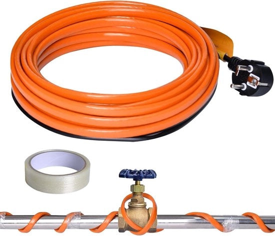 Cavo di riscaldamento auto regolante 5M - Protezione dal congelamento per tubazioni idriche, piante, coperture e tetti