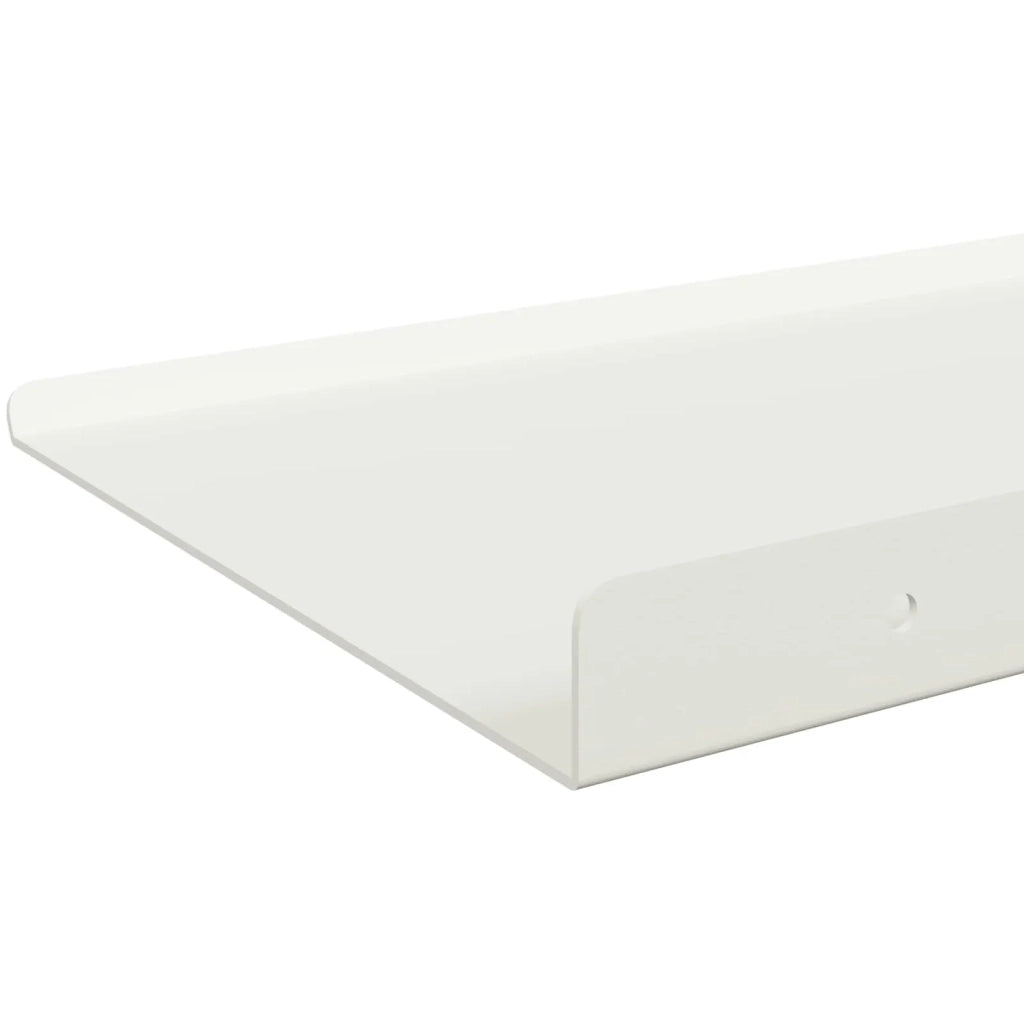 Mensola sospesa 2 pcs Bianco 40 x 18 x 2,5 cm Acciaio 8004018