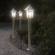 Lampada da Terra per Esterni Argento 80 cm in Acciaio Inox 4006381
