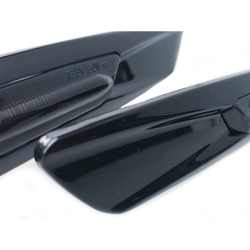 Kit Freccia Laterale a Led Side Marker Dinamica Nero Cromato Lente Grigio BMW E81 E82 E87 E88 E90 E91 E92 E93 E60 E61 F10