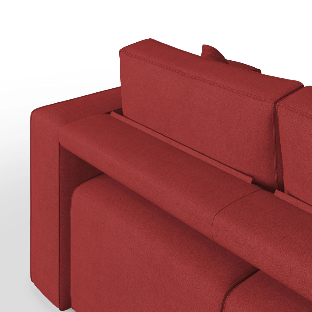 Morfeo Divano 3 sedute tessuto impermeabile 245 cm rosso