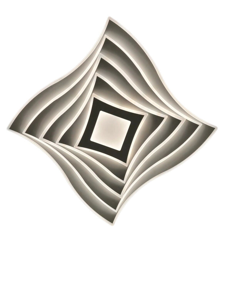 Lampadario Plafoniera Illuminazione quadrata Led Moderno 75W Luce Per Soffitto dimmerabile con telecomando