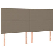 Testiera | Testata per letto Tortora 180x5x118/128 cm Tessuto