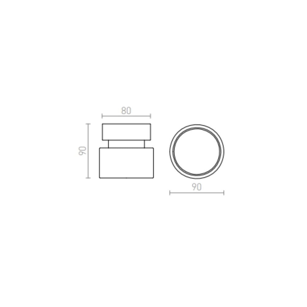 Plafoniera PIXIE da soffitto nero cromo 230V LED GX53 7W