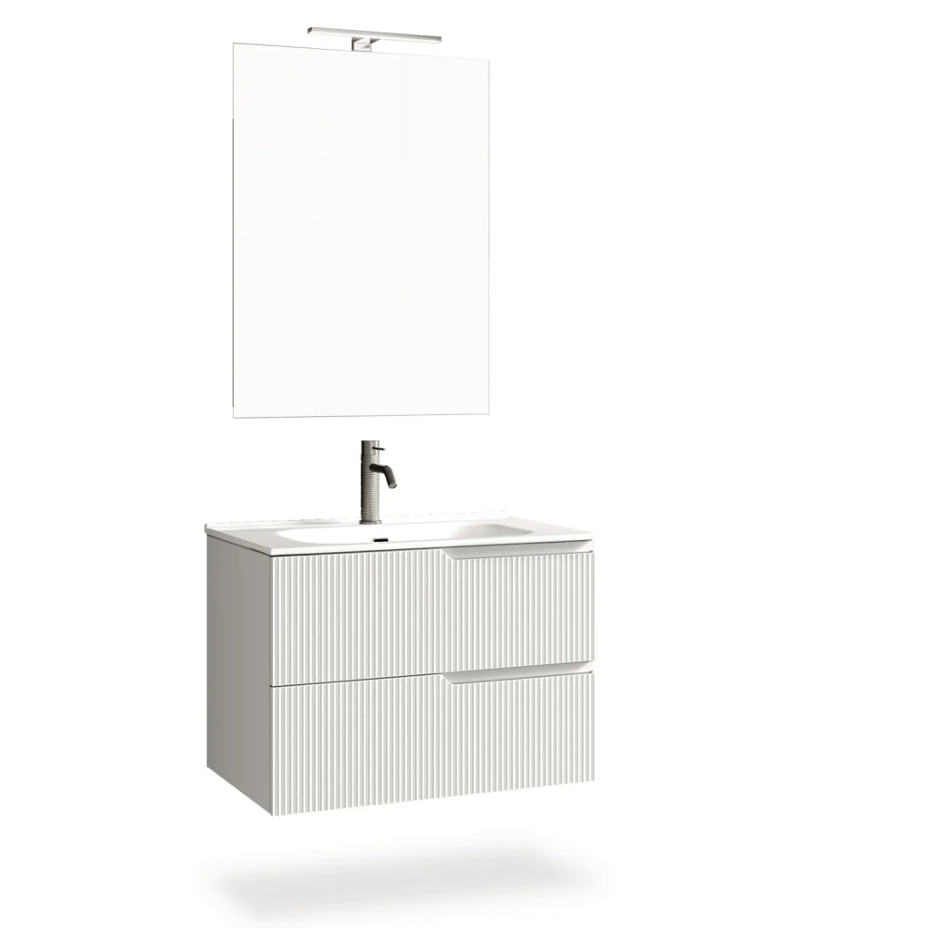 Composizione 4 pezzi VENERE bianco opaco