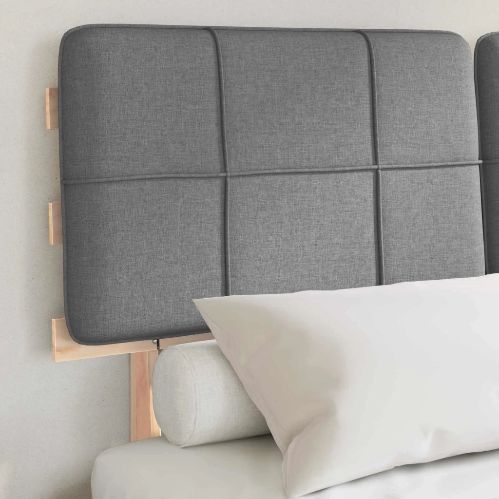 Letto con Testiera Rivestita Grigio chiaro 120 x 200 cm