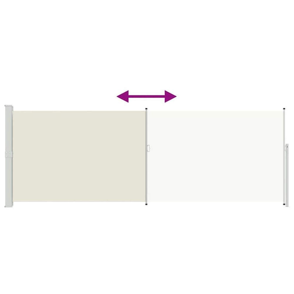 Extendable Side Awning 160x500 Cm Cream