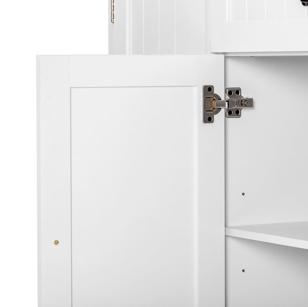 Sideboard moderno bianco con 3 ante e 1 cassetto, mobile buffet per soggiorno, sala da pranzo e ingresso