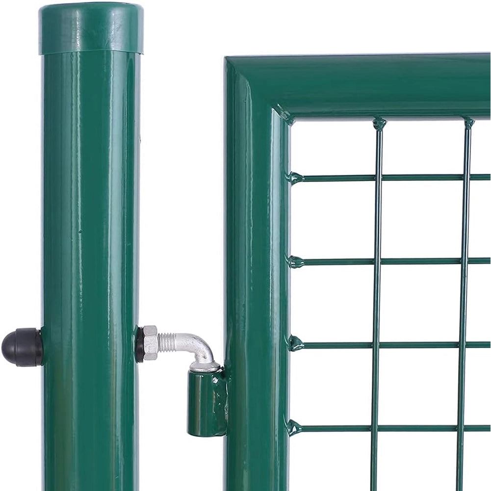 Cancello Pedonale Cancelletto Recinzione Giardino Acciaio 100x150cm con Chiave