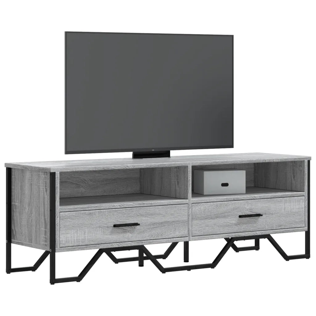 Mobile Porta TV Grigio Sonoma 122x34x41cm in Legno Multistrato 848582