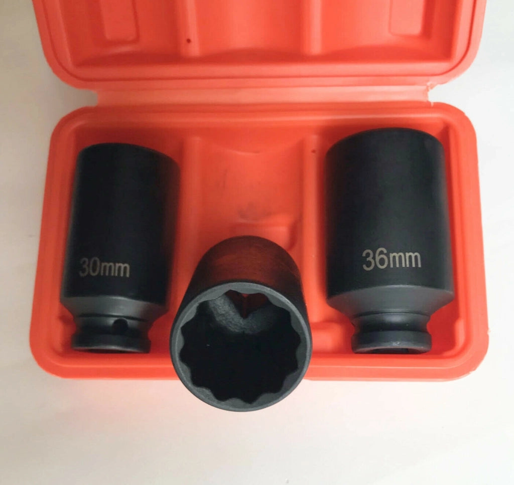 SET BUSSOLE 3 PZ 3/4″ POLIGONALI RINFORZATE CEMENTATE AVVITATORE 30 32 36 MM 429