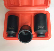 SET BUSSOLE 3 PZ 3/4″ POLIGONALI RINFORZATE CEMENTATE AVVITATORE 30 32 36 MM 429