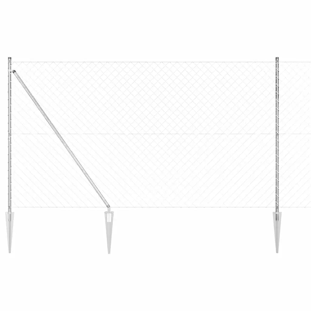 Palo della recinzione Argento 10 x 1,5 m (maglia 60 x 60 mm)