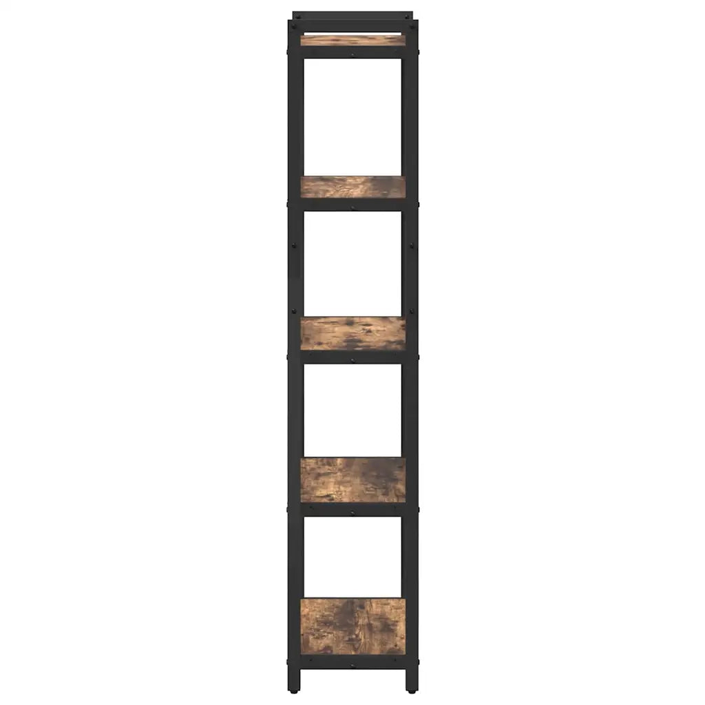 Libreria-Scaffale per Libri-Mobile di Stoccaggio Rovere fum¨¦ 40 x 30 x 155 cm Legno multistrato