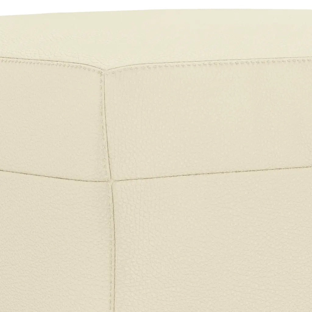 Set di Divani 3 pz Crema in Similpelle