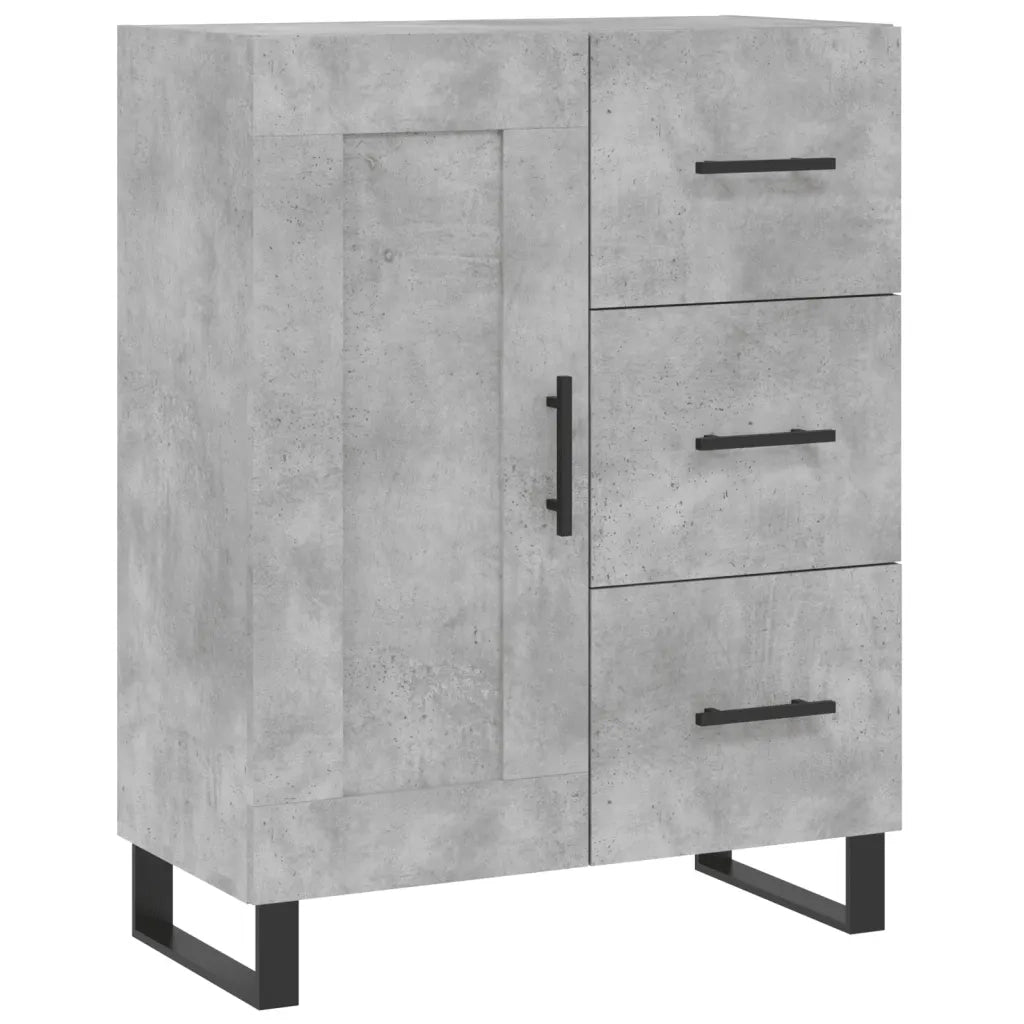 Credenza | Madia | Buffet da pranzo | Armadio da pranzo Grigio Cemento 69,5x34x180 cm in Legno Multistrato