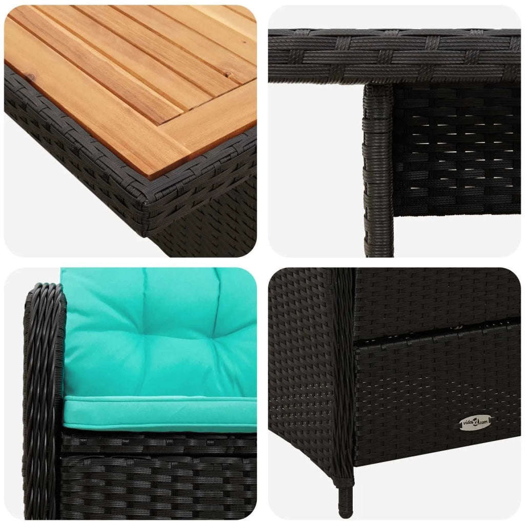 Set da pranzo per esterni 5 pz polyrattan 3422411