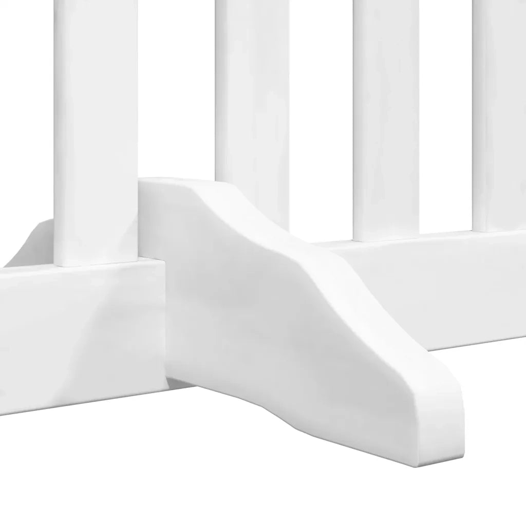 Cancello Cani Porta Pieghevole Bianco 12 Pannelli 640 cm Pioppo CFW8098455
